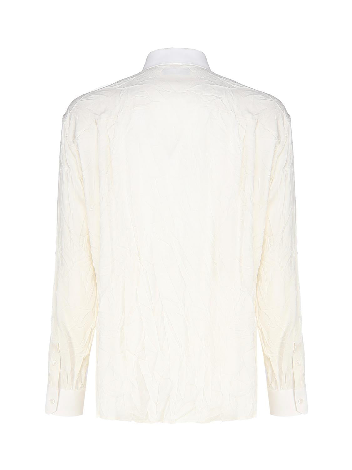 Camicia over in charmeuse di seta stretch<BR/> G5IT7T FUABFW0001 DOLCE & GABBANA 