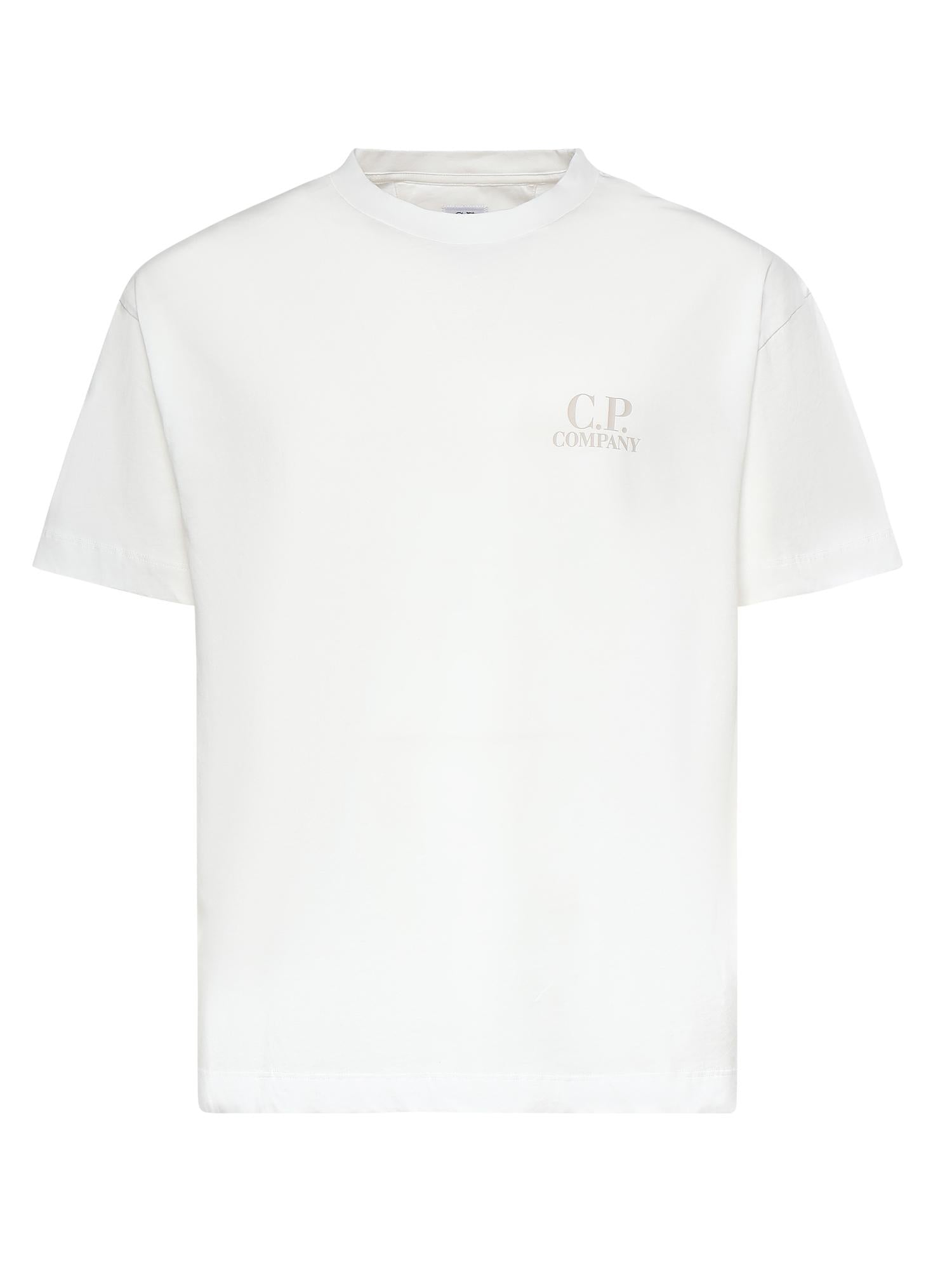 T-shirt in jersey di cotone con logo 20CMTS086A 005100W103 C.P. COMPANY 