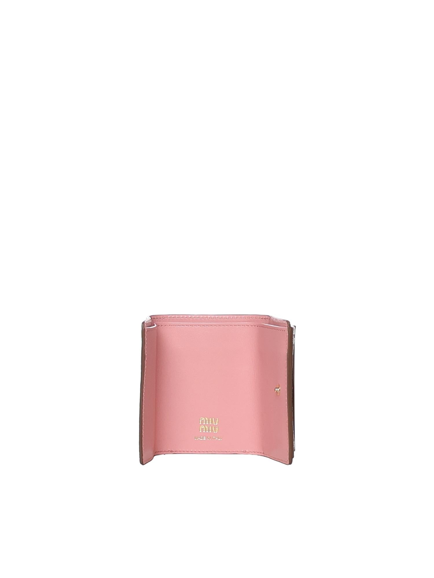 Portafoglio in pelle con logo 5MH021 2IIBF05G0 MIU MIU 