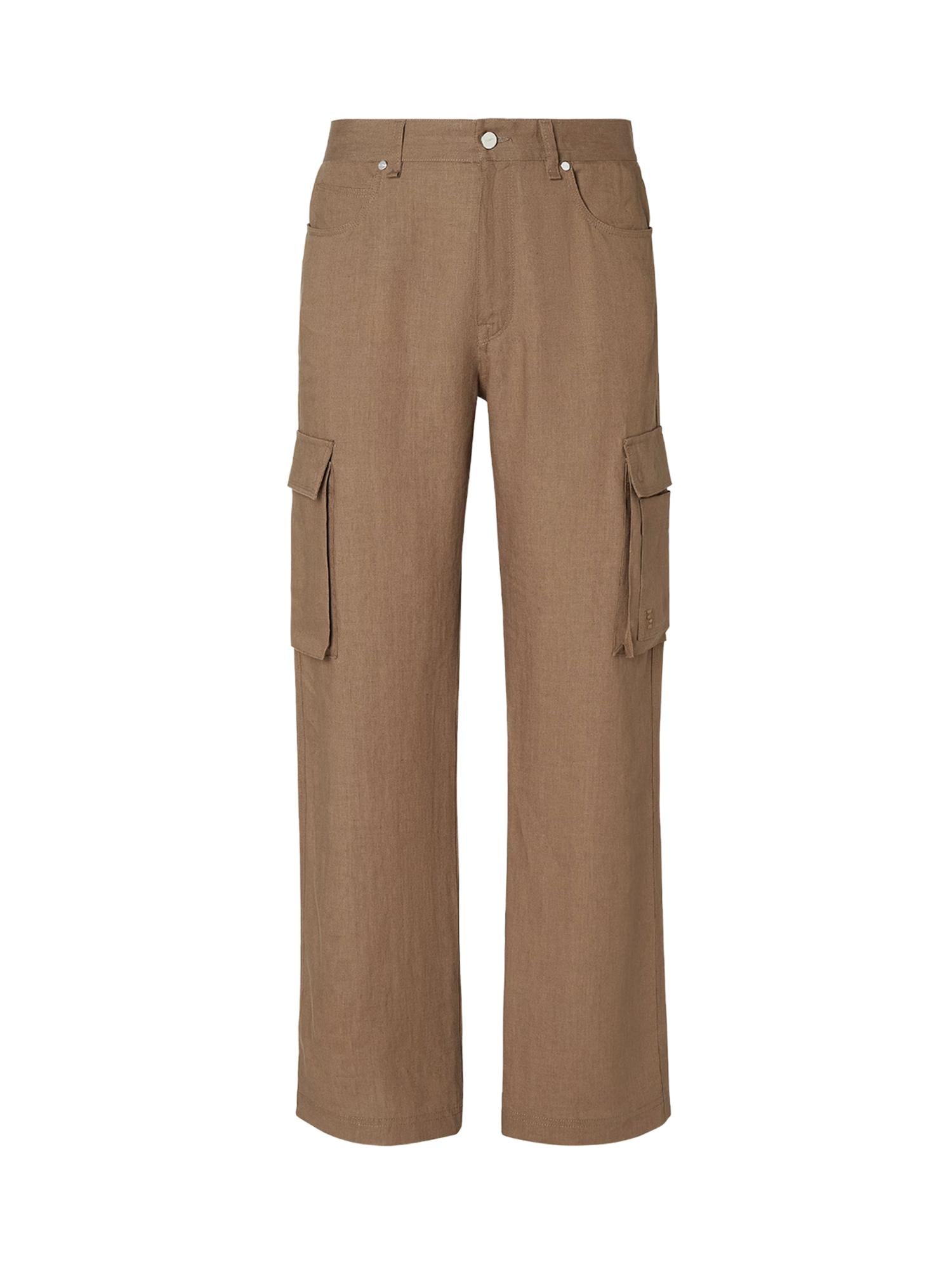 Pantaloni in lino FB1135 AVSGF19FJ FENDI 