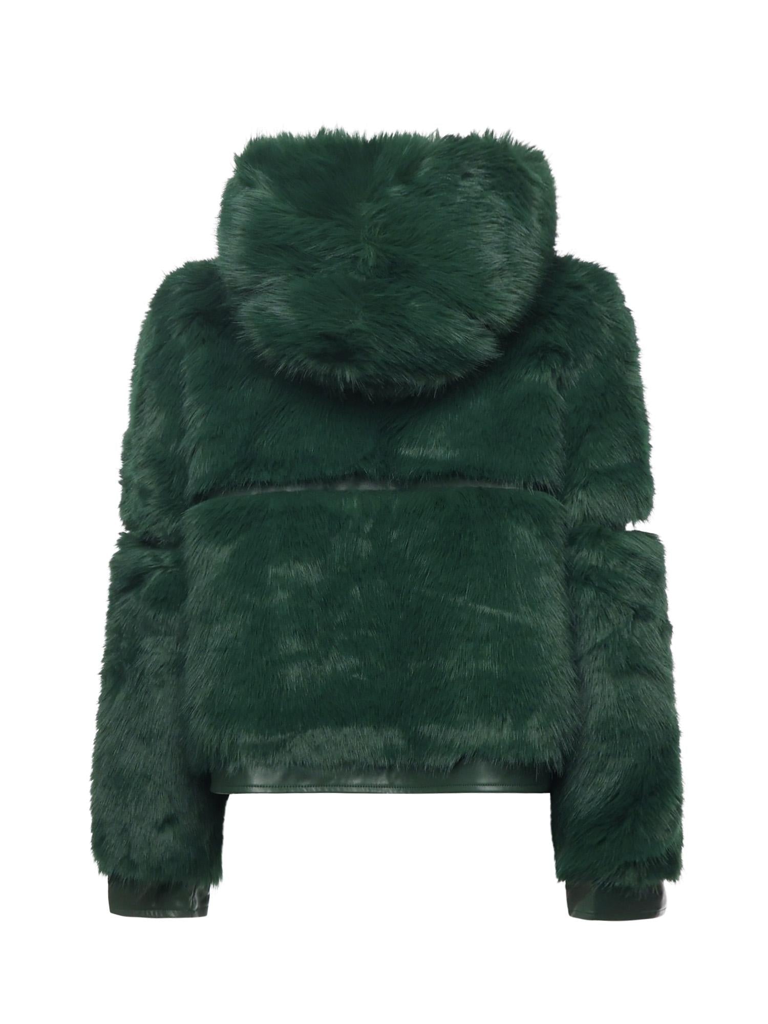 Pelliccia penny con cappuccio 73C19EX02 PENNYVERDE V° 73 