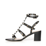 Sandalo Rockstud con cinturini in pelle 7W2S0491 VBP0NO VALENTINO GARAVANI 