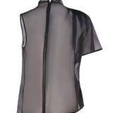 Top asimmetrico in seta 77AJM670 N0193899 GENNY 