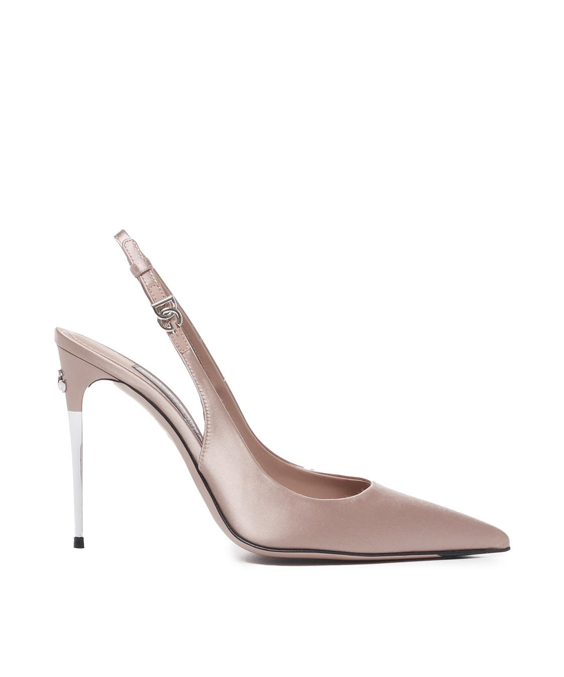 Slingback in raso con logo CG0776 A76308H056 DOLCE & GABBANA 