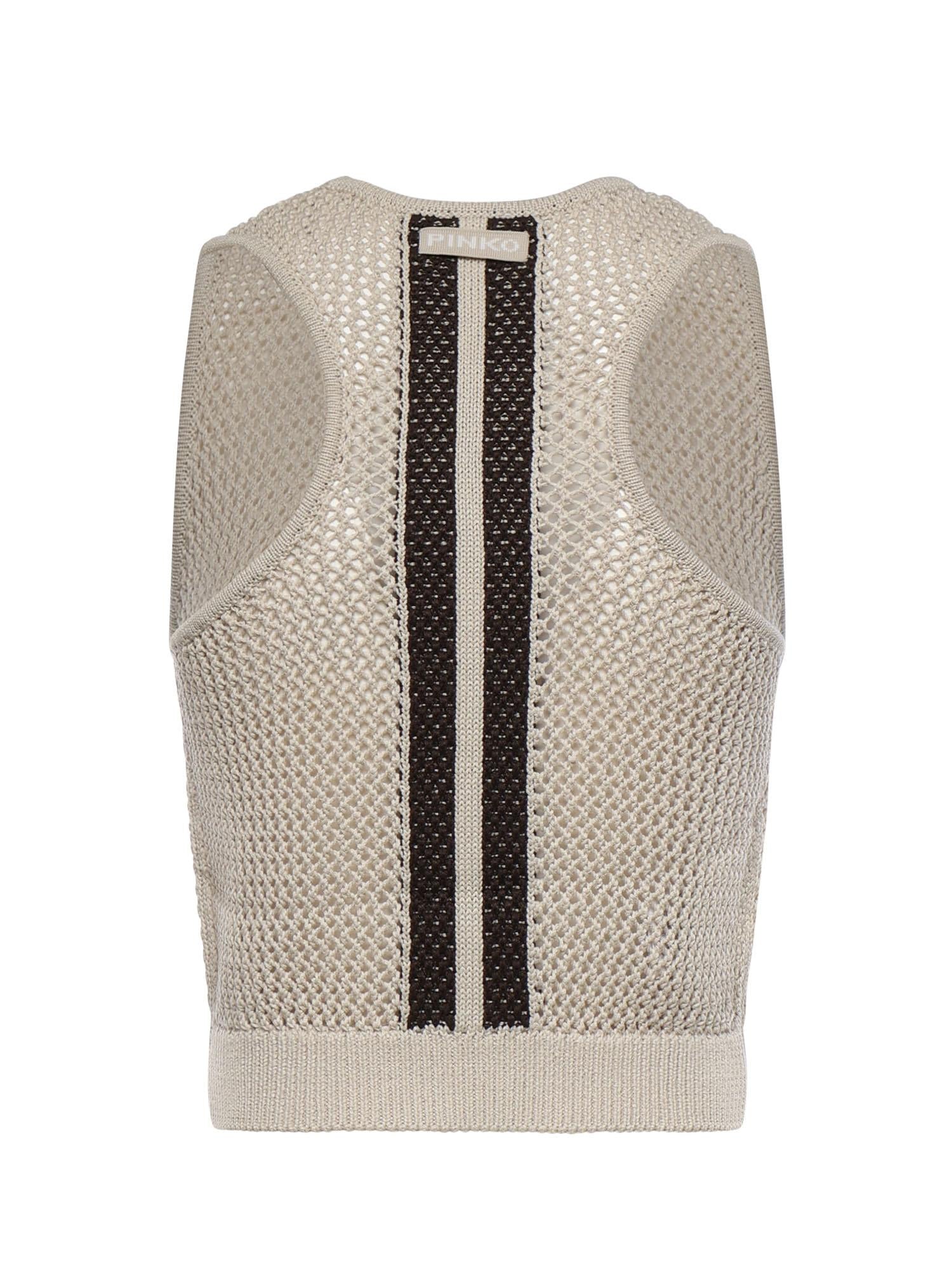 Crop top con bande sul retro 106837 A3B4C44 PINKO 