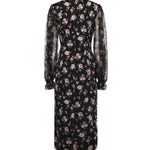 Abito in charmeuse stampa Rose vintage F611DT FSA8CHN5XQ DOLCE & GABBANA 