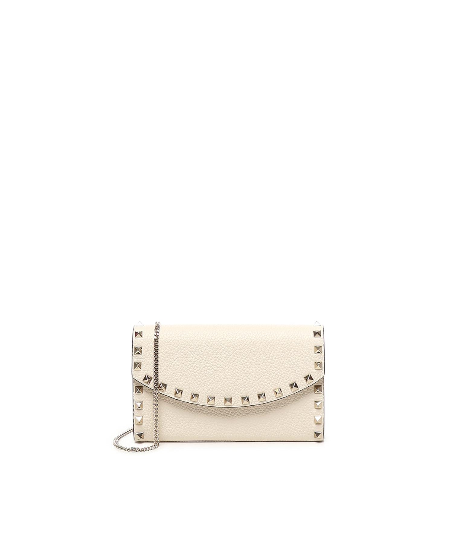 Portafoglio Rockstud in pelle con catena 7W2P0AR6 VSHI16 VALENTINO GARAVANI 
