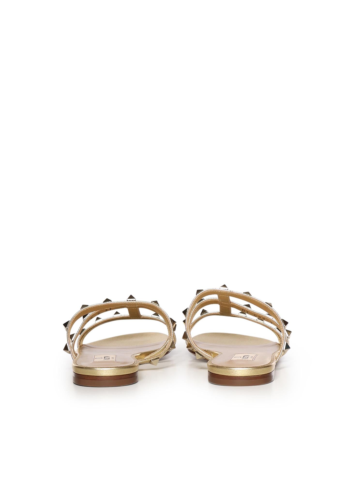 Sandalo slide Rockstud in nappa laminata 7W2S0C49 QKHI8M VALENTINO GARAVANI 