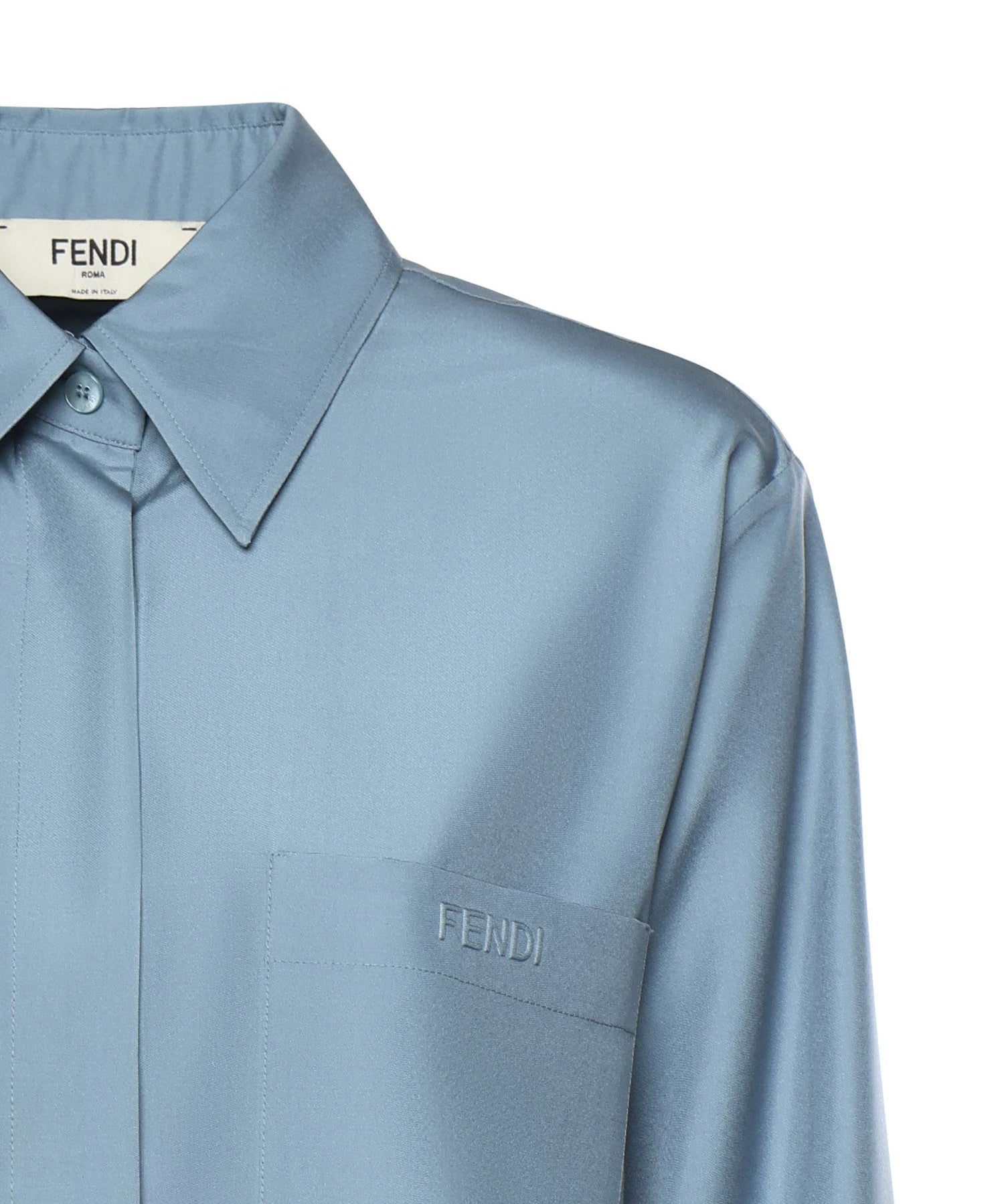 Camicia in popeline di seta FS8333 AVJRF1UKD FENDI 