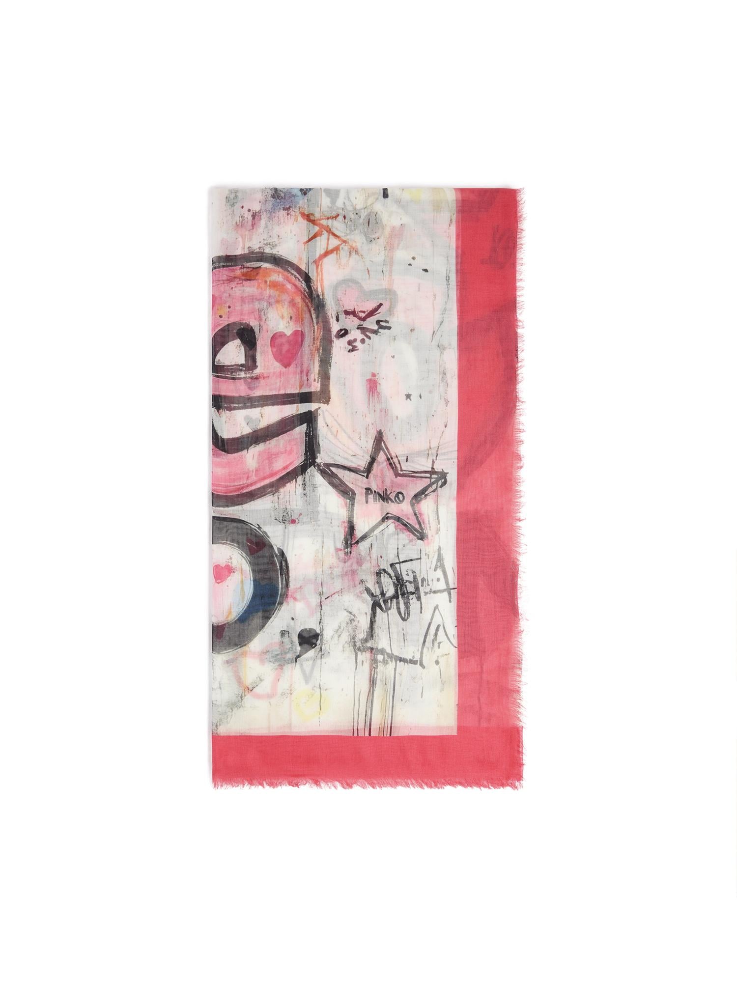 Foulard con stampa 106657 A38JNZ4 PINKO 