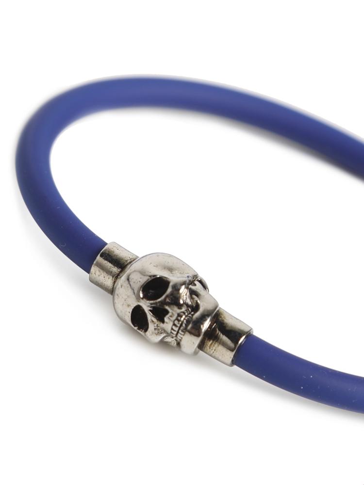 Bracciale Skull in gomma 705846 1AAIK4520 ALEXANDER McQUEEN 