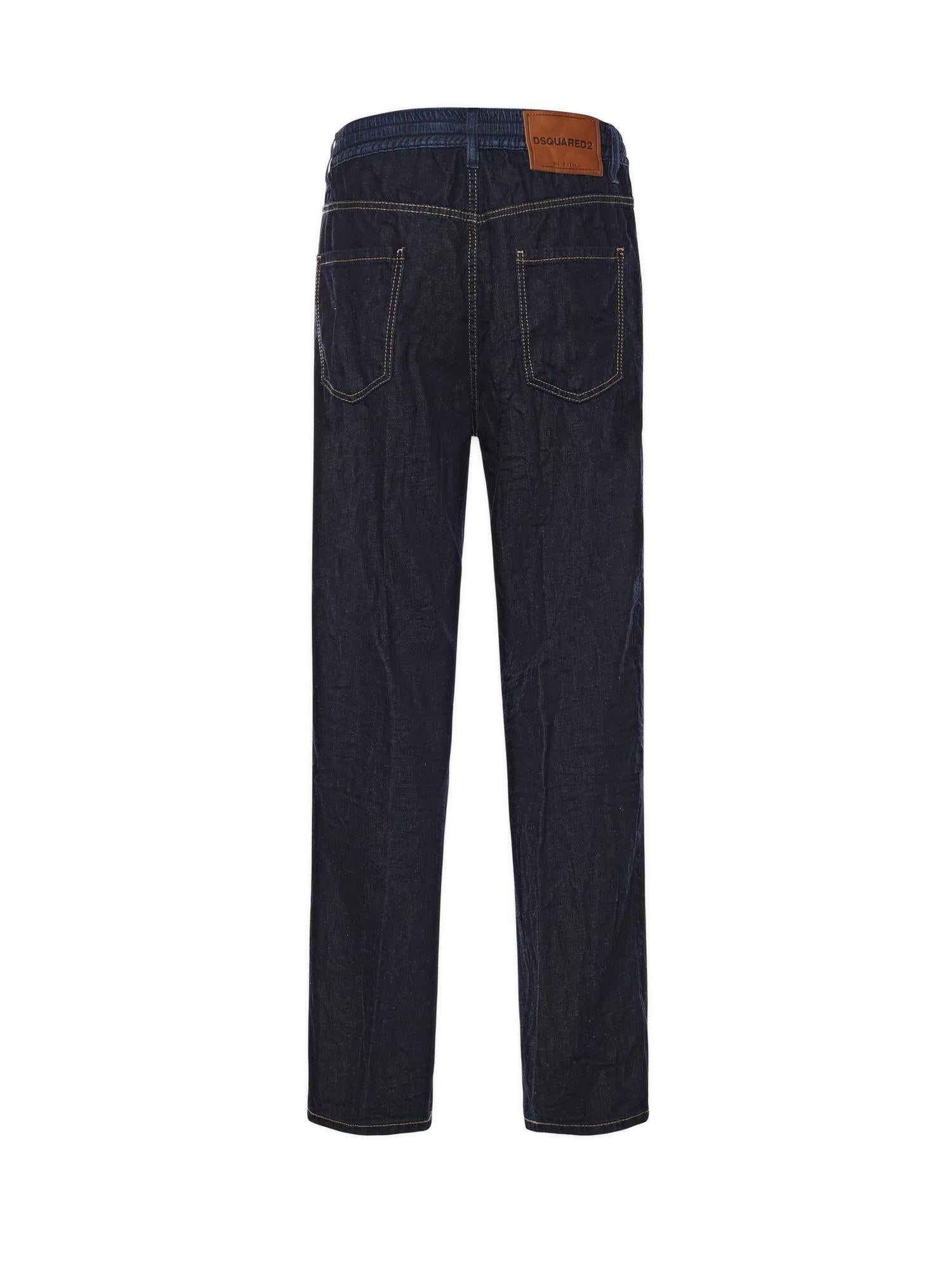Jeans in denim di misto cotone e canapa S74LB1859 S30825470 DSQUARED2 