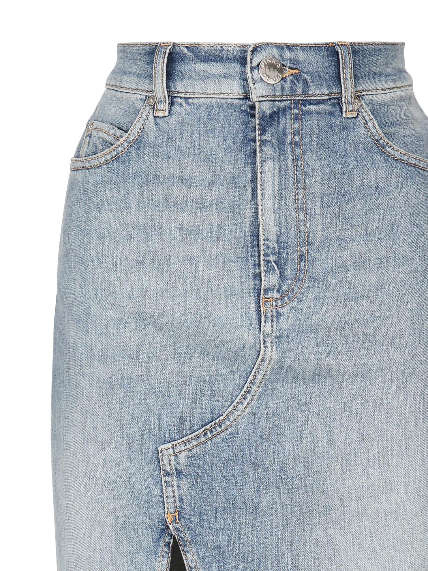 Gonna lunga in denim 104628 A2EAPJE PINKO 