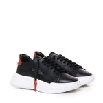Sneakers Nemesis in pelle con lacci cerati NEMESIS2 NAPPA/CROCKBLACK/RED GIULIANO GALIANO 