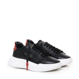 Sneakers Nemesis in pelle con lacci cerati NEMESIS2 NAPPA/CROCKBLACK/RED GIULIANO GALIANO 