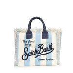 Borsa Colette in canvas a righe COL0001 02629L MC2 SAINT BARTH 