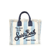 Borsa Colette in canvas a righe COL0001 02629L MC2 SAINT BARTH 
