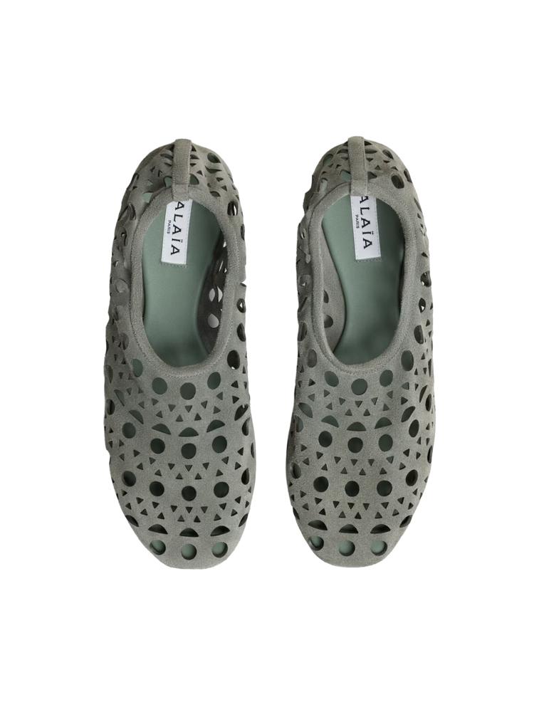 Slippers Vienne in pelle scamosciata AA3A1039I236 U24 ALAIA 