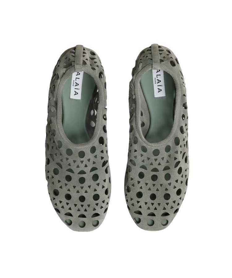 Slippers Vienne in pelle scamosciata AA3A1039I236 U24 ALAIA 