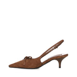 Décolleté slingback in suede con fiocco 5I474E 008F0316 MIU MIU 