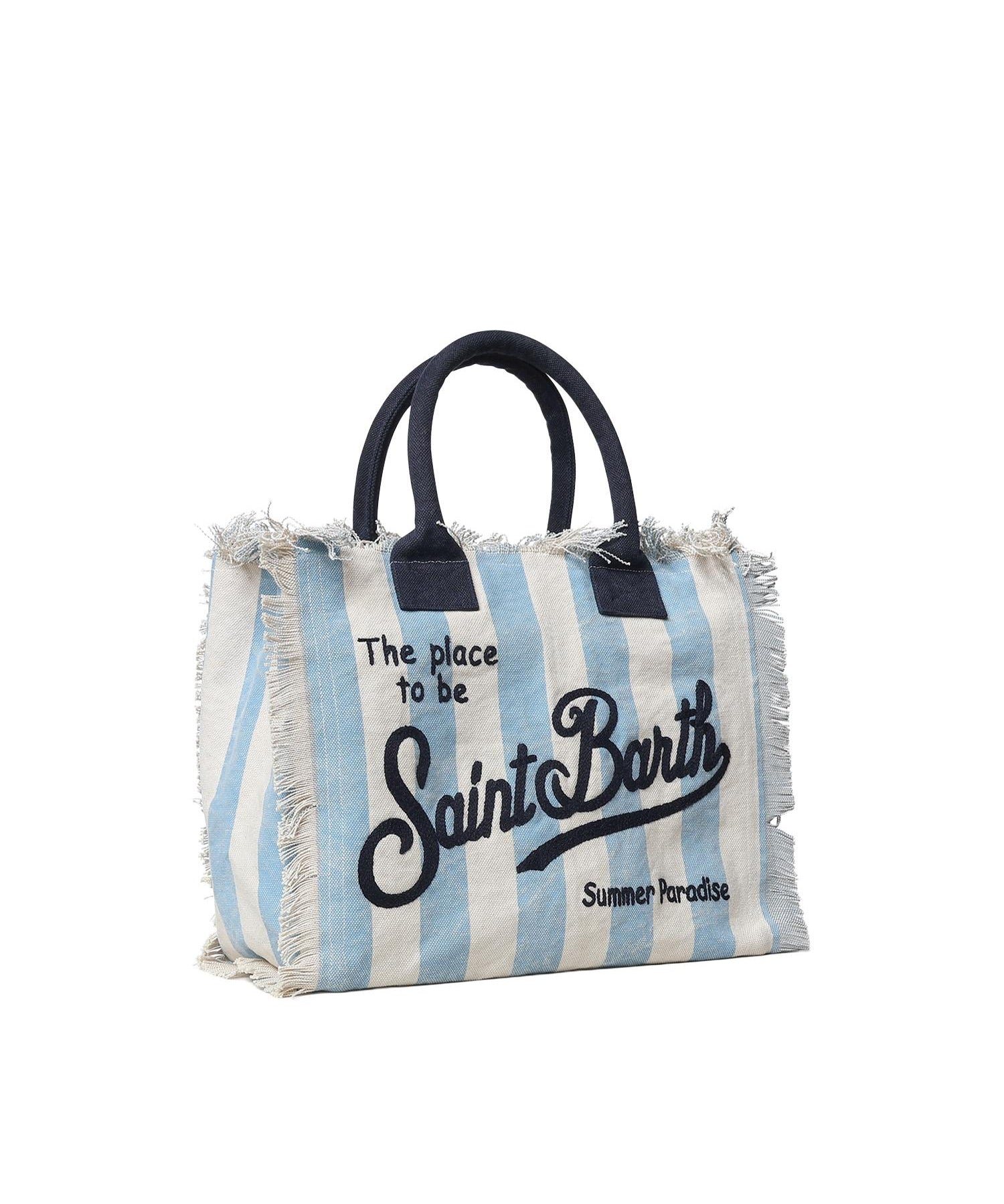 Borsa Vanity regular in canvas a righe VANI001 02629L MC2 SAINT BARTH 