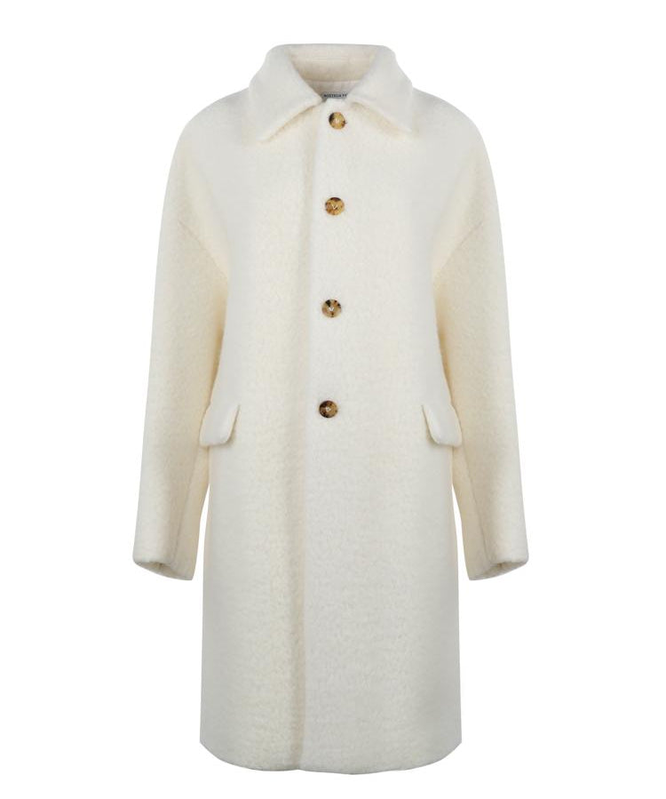 Cappotto bouclé in lana e mohair 709034 V25G09000 BOTTEGA VENETA 