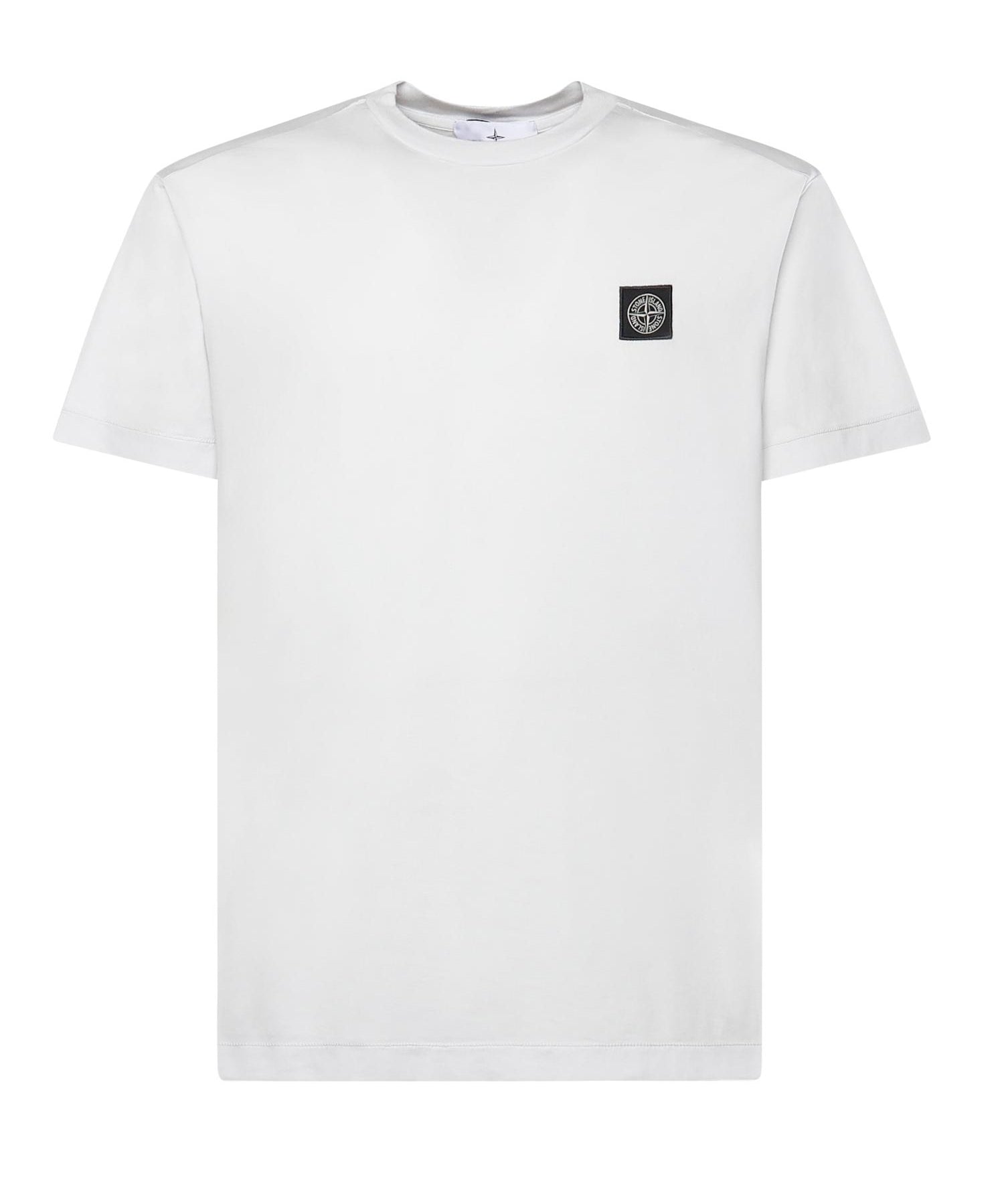 T-shirt con patch Compass in jersey di cotone L1S152100027 S0013V0041 STONE ISLAND 