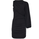 Mini abito Selene monospalla T190121A TJP073BLACK THE ANDAMANE 