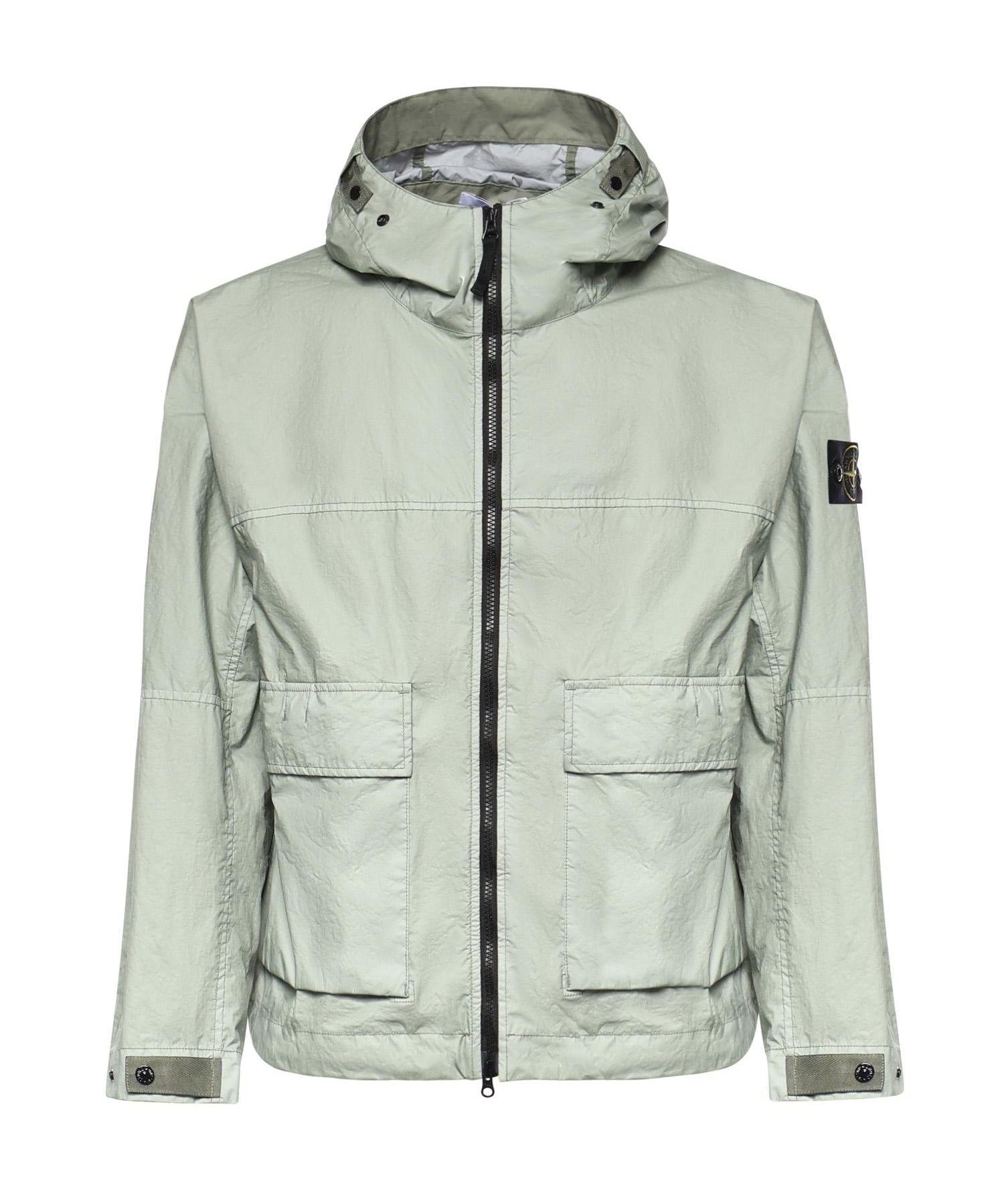 Giacca con cappuccio in nylon con logo L1S154100004 S0A21V0055 STONE ISLAND 
