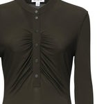 Abito maxi con ruche in jersey AA9R2740J050B 643 ALAIA 