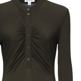 Abito maxi con ruche in jersey AA9R2740J050B 643 ALAIA 