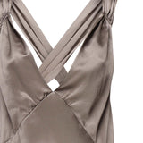 Abito lungo incrociato sulla schiena 797615 Y001W2783 SAINT LAURENT 