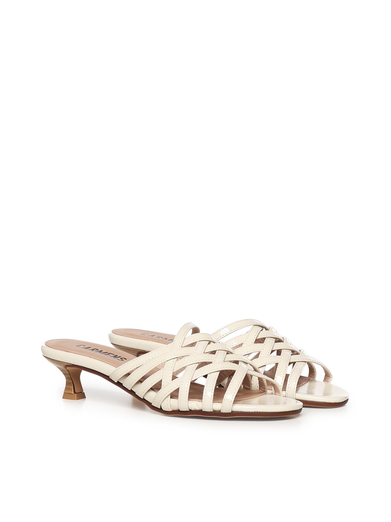 Mules Giuli Cage in pelle A57188 IVORY CARMENS 