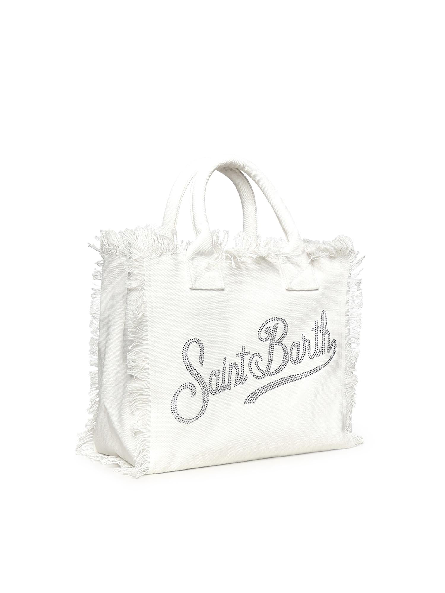 Borsa Vanity in canvas con logo in strass VANI001 02571L MC2 SAINT BARTH 