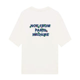 T-shirt in jersey con ricamo Slogan LTS327CO248 OW Drôle de Monsieur 