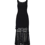 Abito midi crochet con fiori applicati 106862 A3B8Z99 PINKO 