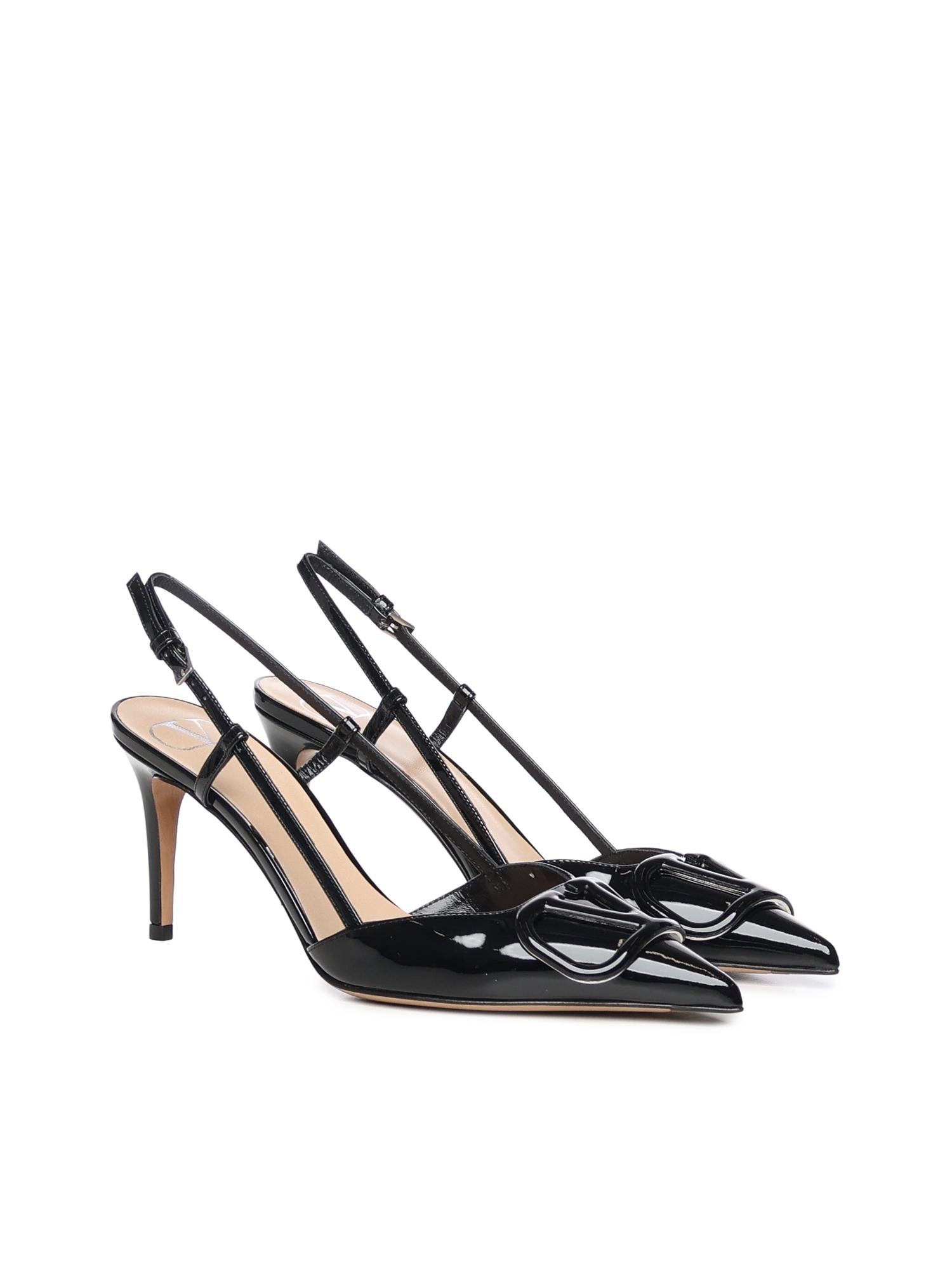 Décolleté slingback VLogo Signature in vernice 7W2S0R01 TMK0NO VALENTINO GARAVANI 