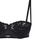 Reggiseno balconcino in raso di seta e pizzo O1E15T ON07MN0000 DOLCE & GABBANA 