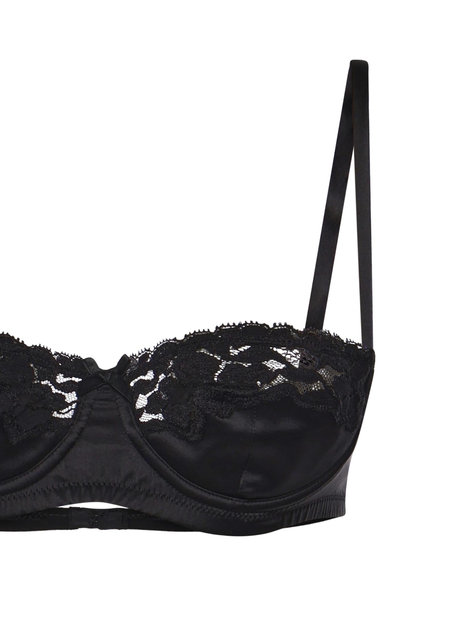 Reggiseno balconcino in raso di seta e pizzo O1E15T ON07MN0000 DOLCE & GABBANA 