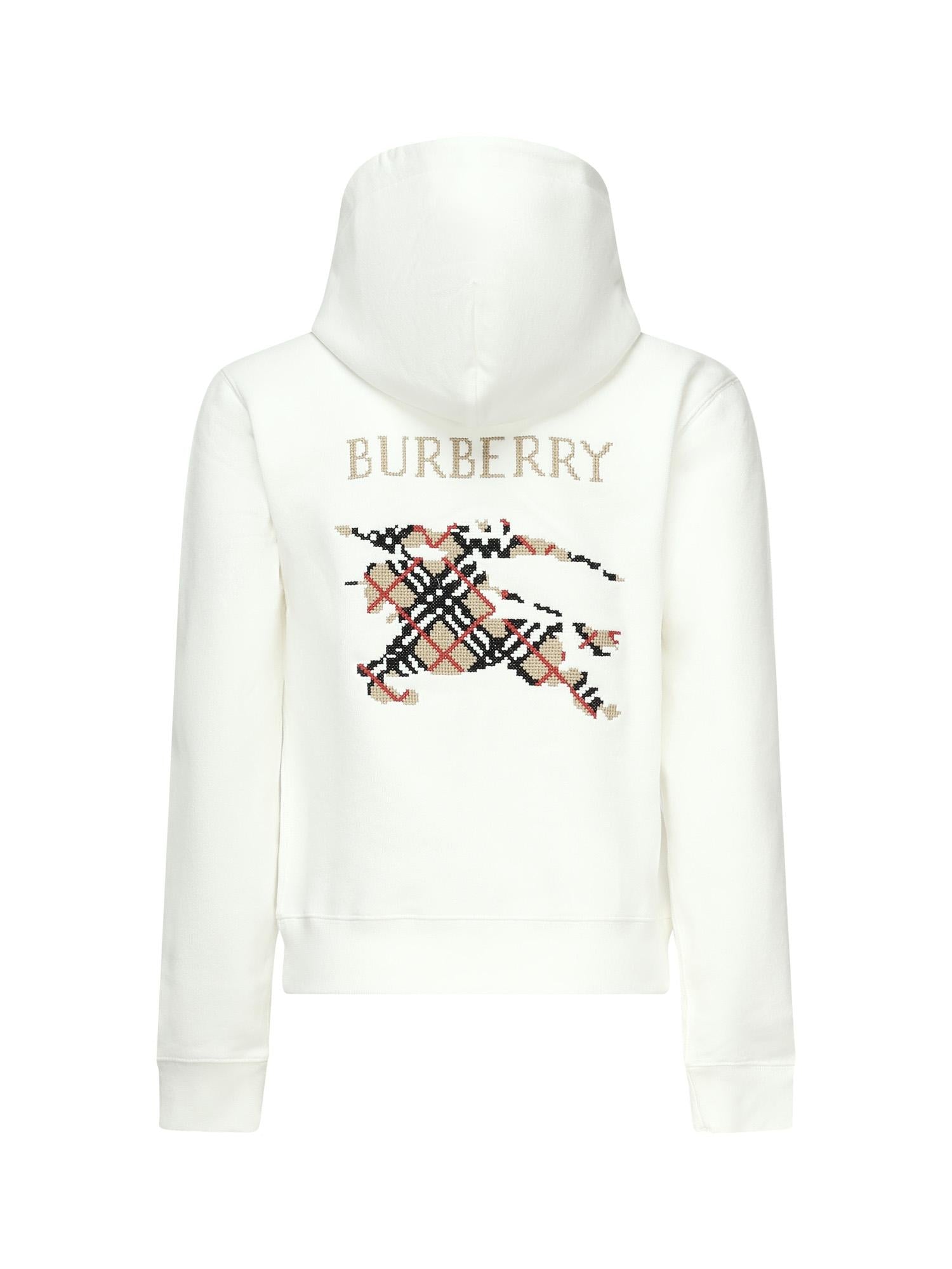 Felpa con EKD a punto croce<BR/> 8110965 B7078 BURBERRY 