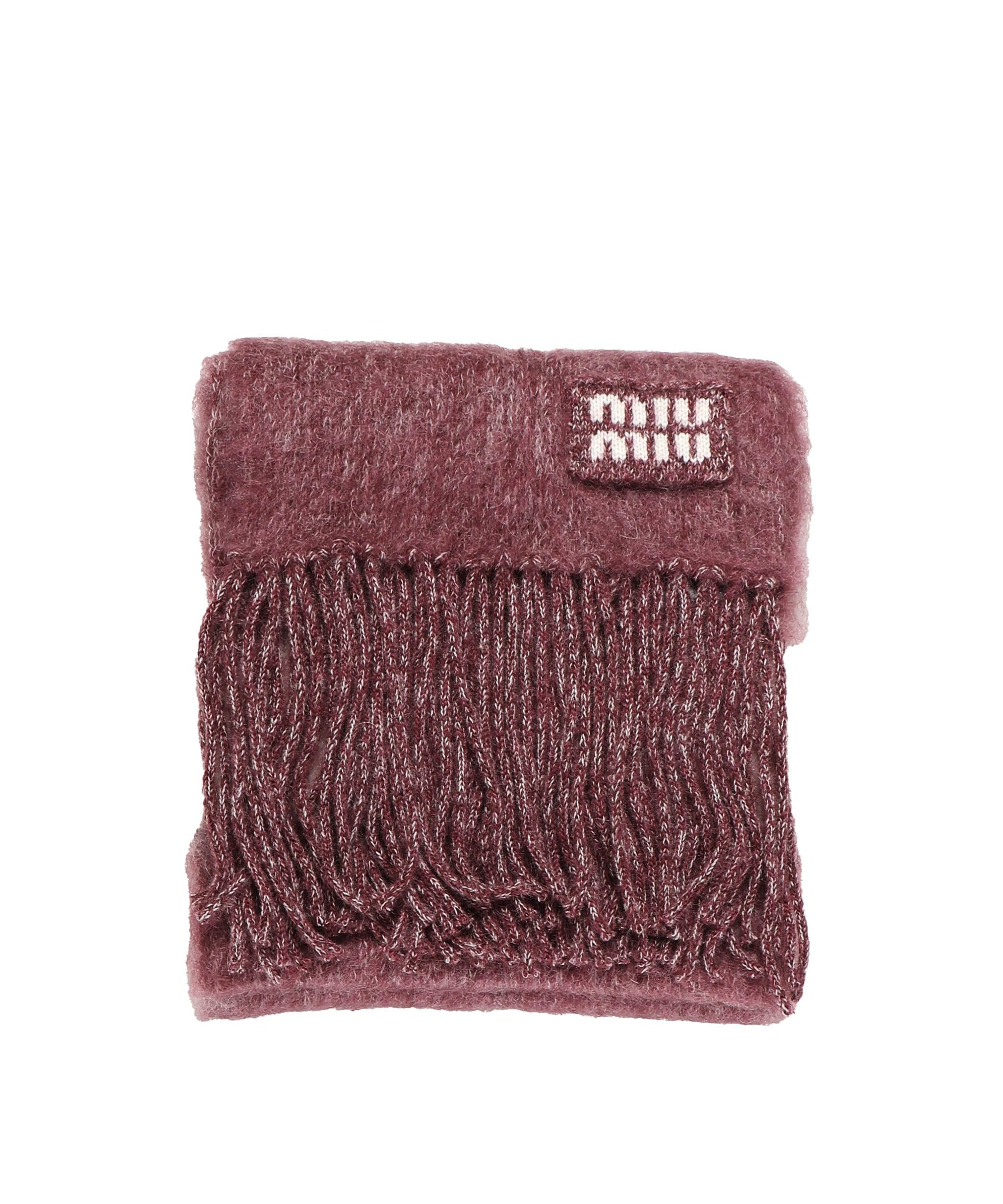 Sciarpa con logo ricamato 5FS094 2CVEF04BG MIU MIU 