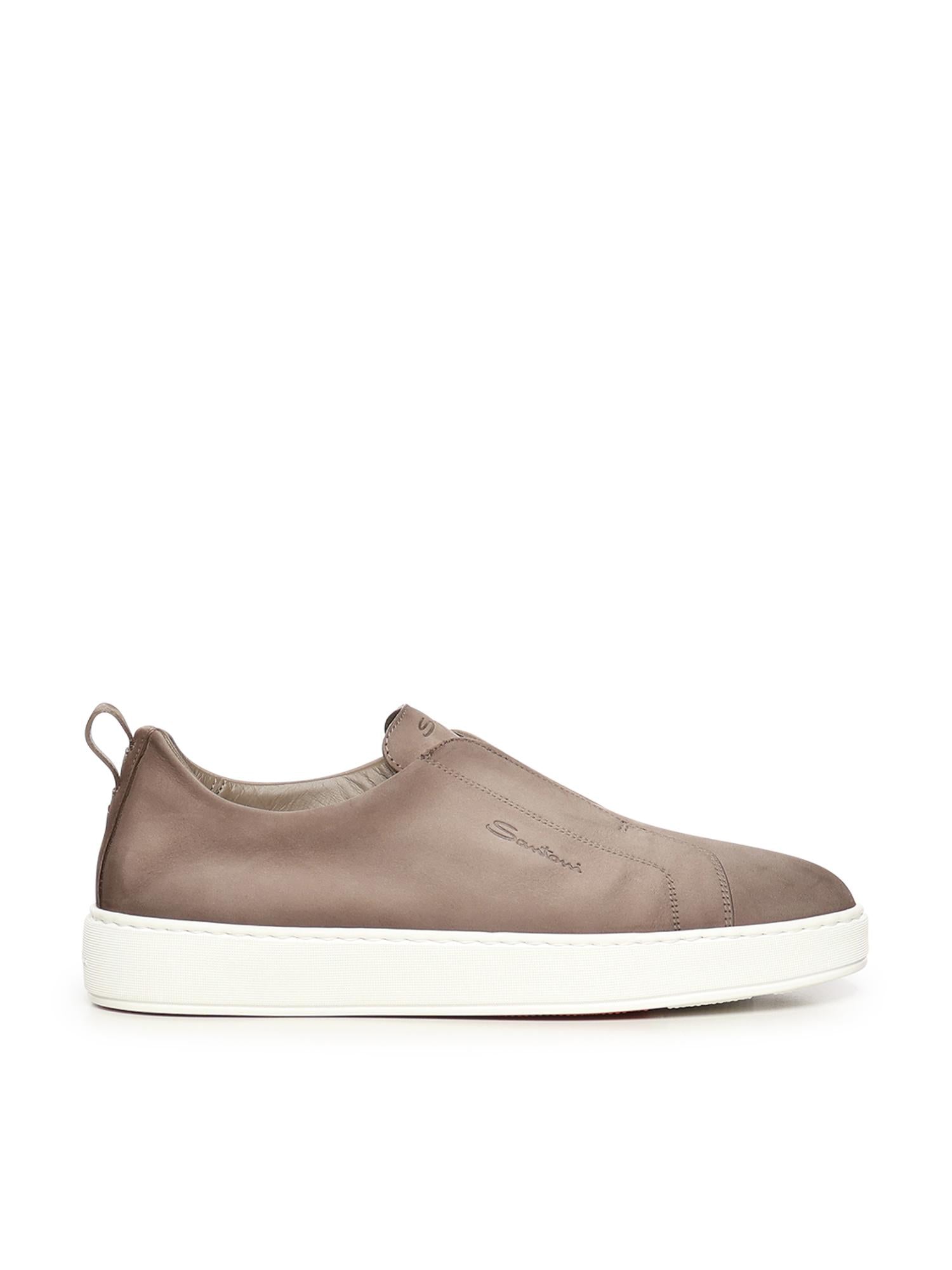 Sneaker slip-on in nabuk MBCD21995BART FEHE55 SANTONI 