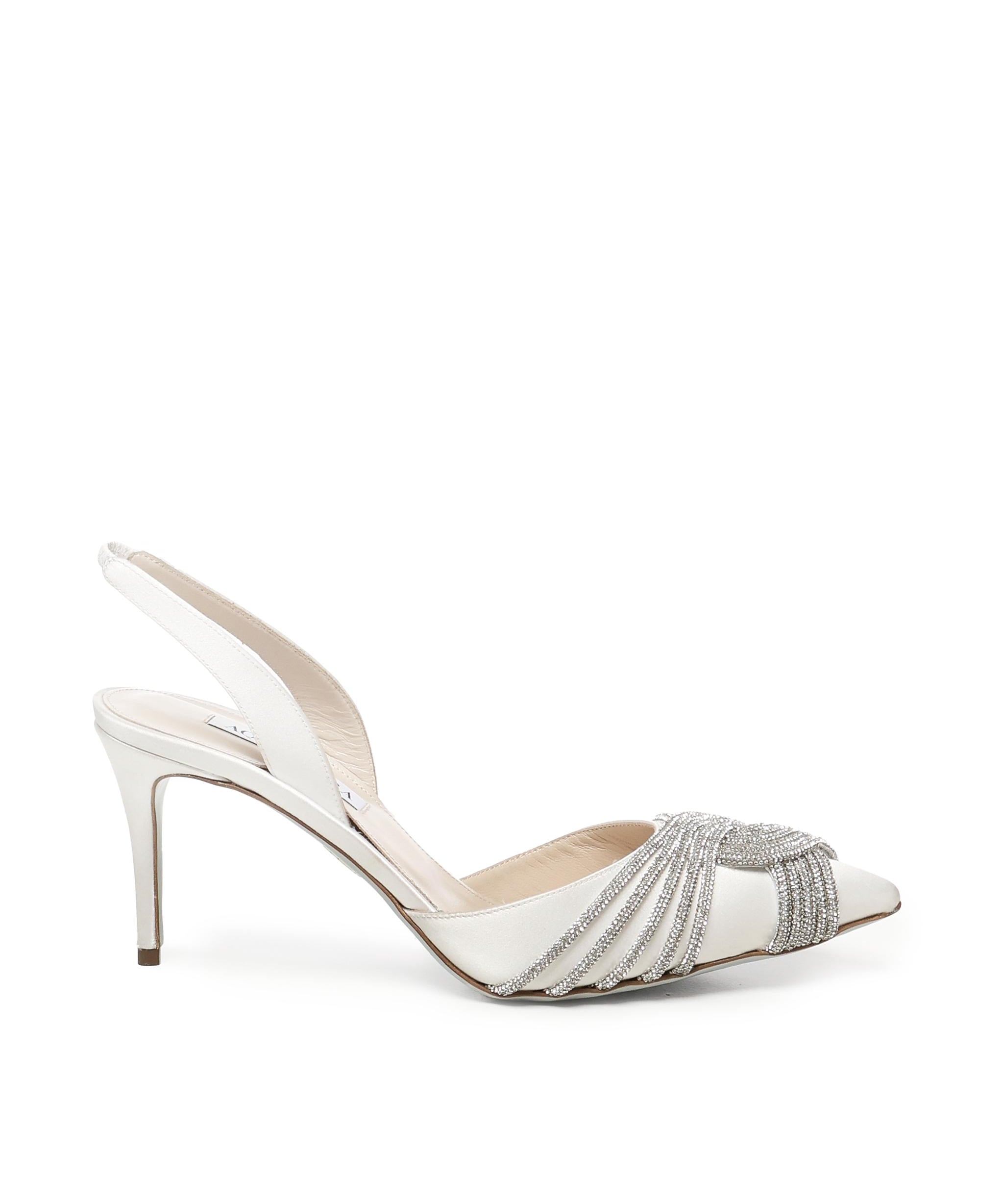 Gatsby Satin Pumps GASMIDBR SATFFF AQUAZZURA 