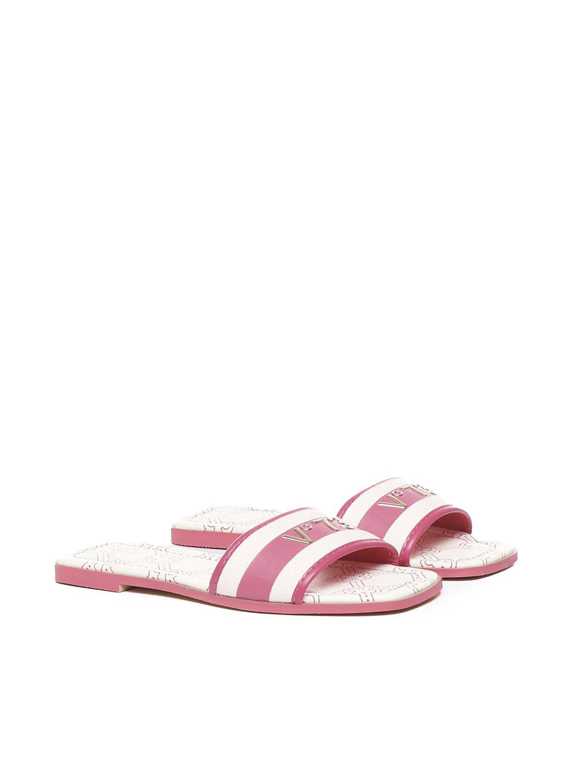 Sandali flat spirit in cuoio 73SC7U201CAN SPIRIT FLATBEIGE/FUXIA V° 73 