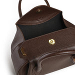Mini bag Oyster in pelle OYSTER MINI DUFFLE PEBBLE GRAIN LEATHER  YUZEFI 
