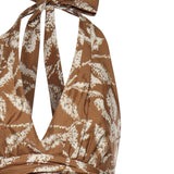 Abito lungo in popeline stampato 2611221042600 001 MAX MARA 