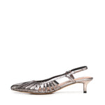 Pumps slingback in pelle metalizzata 774Z94HG PLOMO BIBI LOU 