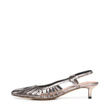 Pumps slingback in pelle metalizzata 774Z94HG PLOMO BIBI LOU 