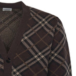 Cardigan in lana e cashmere Check 8115705 B2412 BURBERRY 
