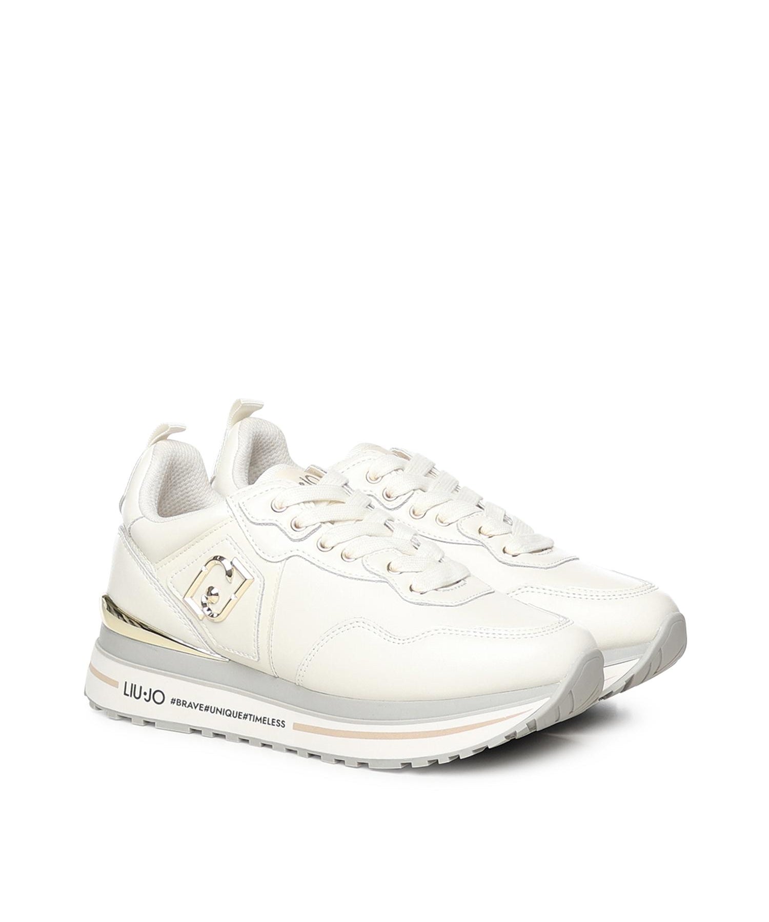 Sneakers platform in pelle<BR/> BF5009P0102 S1400 LIU JO 
